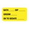 Nevs Bath _Dip _Groom _ Ok to Sedate _ 7/8 x 1-5/8 Yellow w/Black VW-0037 - alternate 1